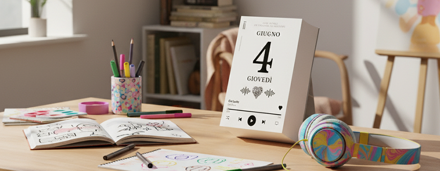 Calendario 2026 da tavolo musicale