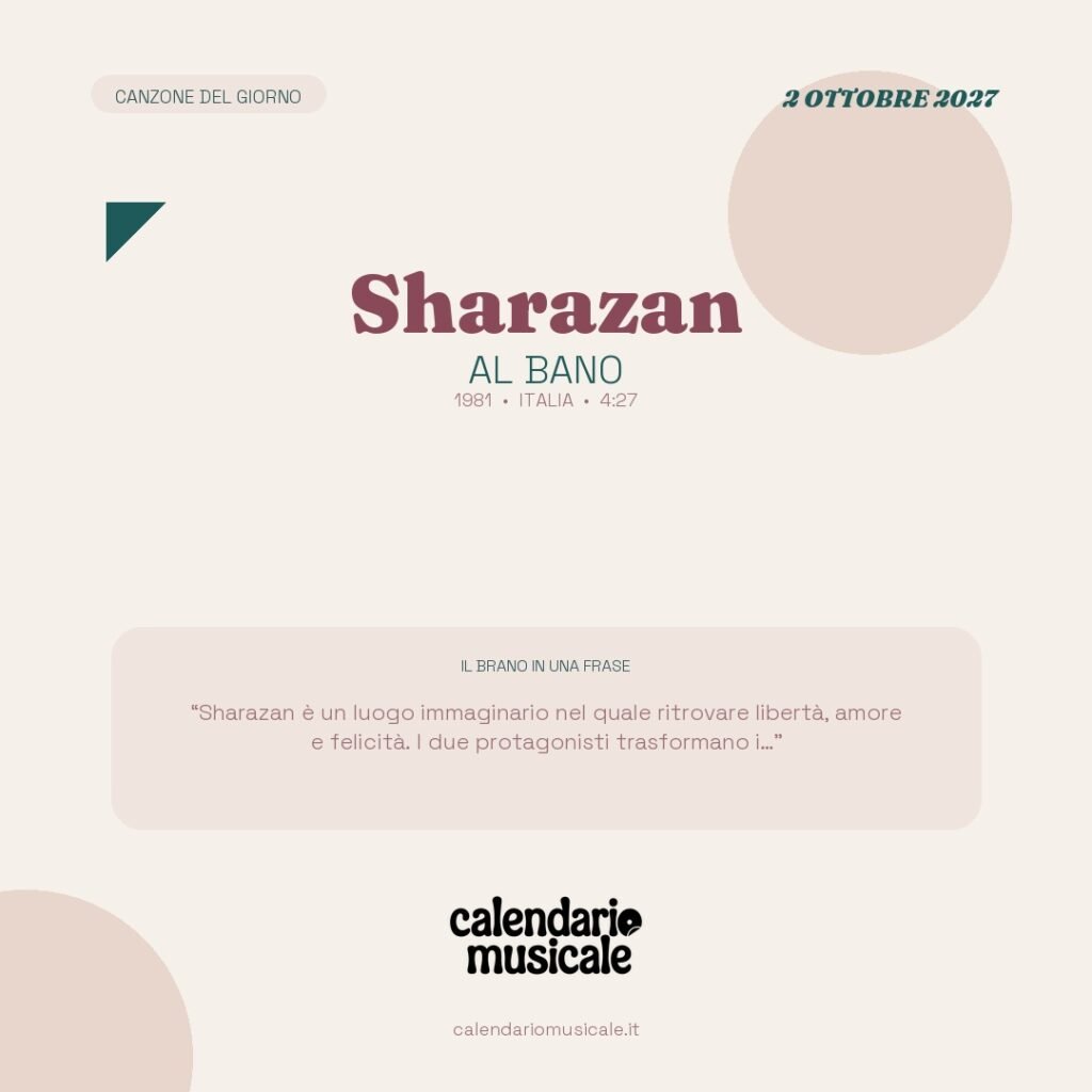 Sharazan di Al Bano – Calendario Musicale 2027