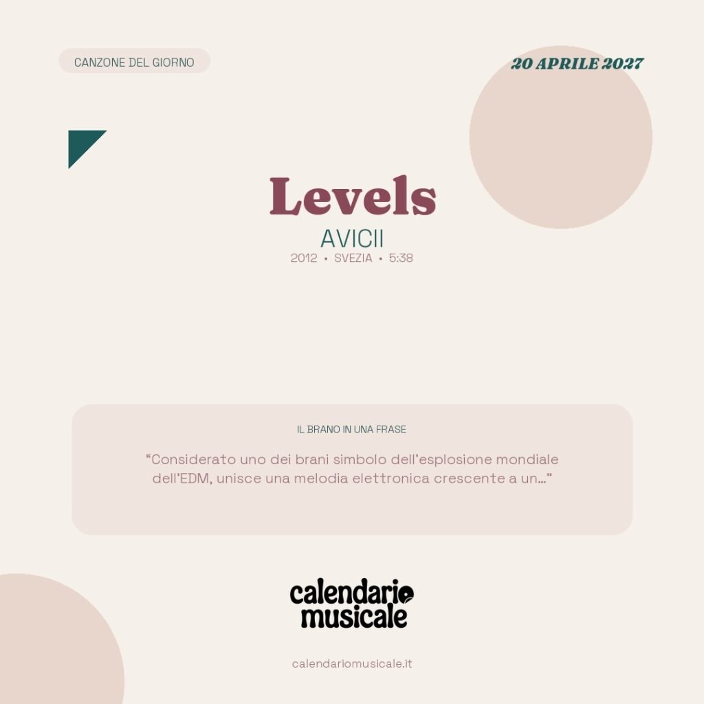 Levels di Avicii – Calendario Musicale 2027