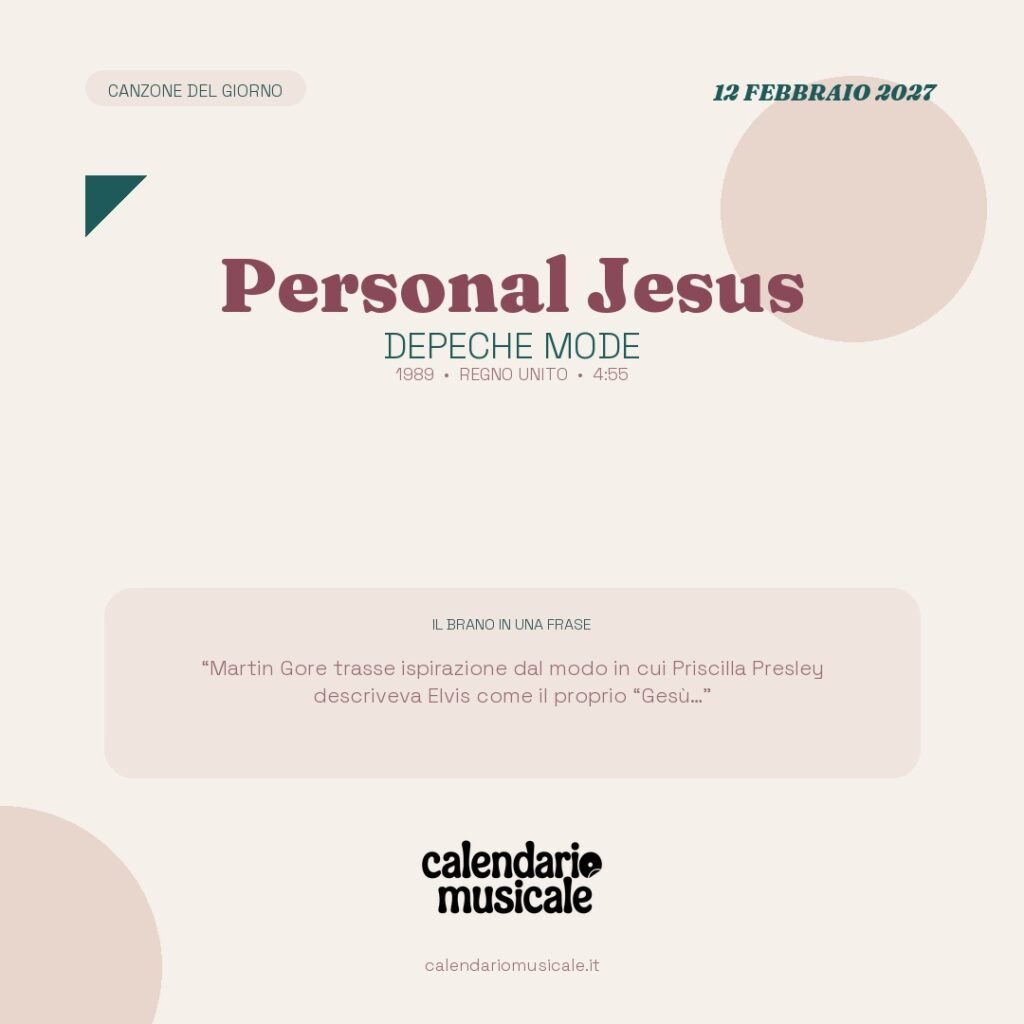Personal Jesus di Depeche Mode – Calendario Musicale 2027