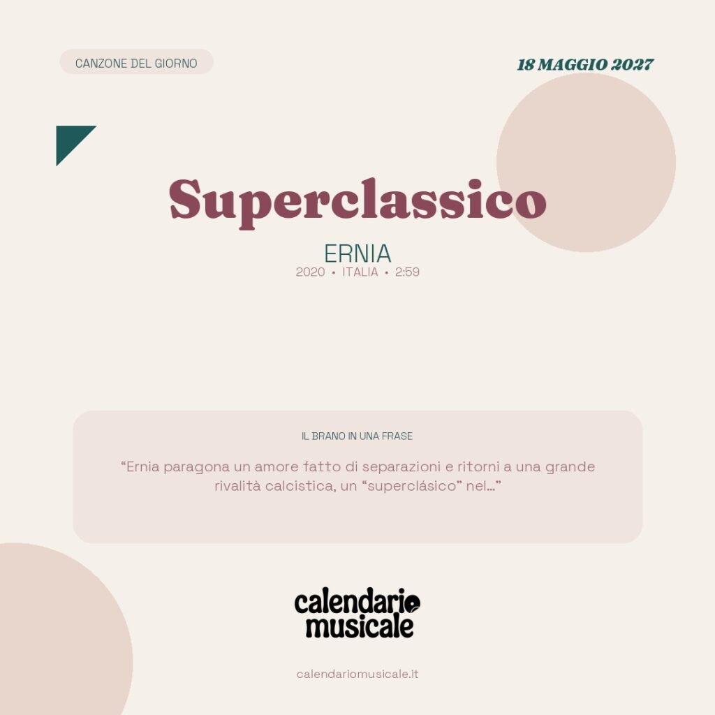 Superclassico di Ernia – Calendario Musicale 2027