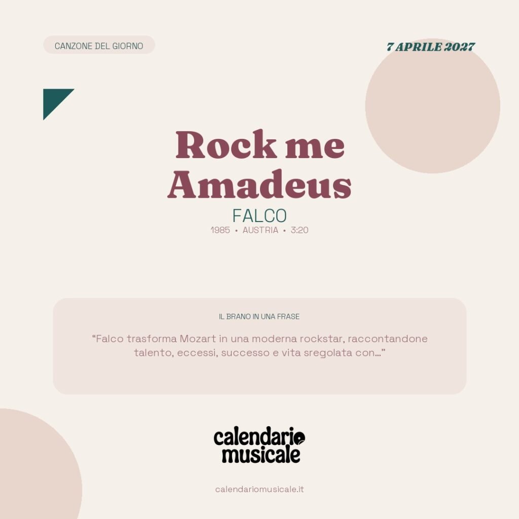 Rock me Amadeus di Falco – Calendario Musicale 2027