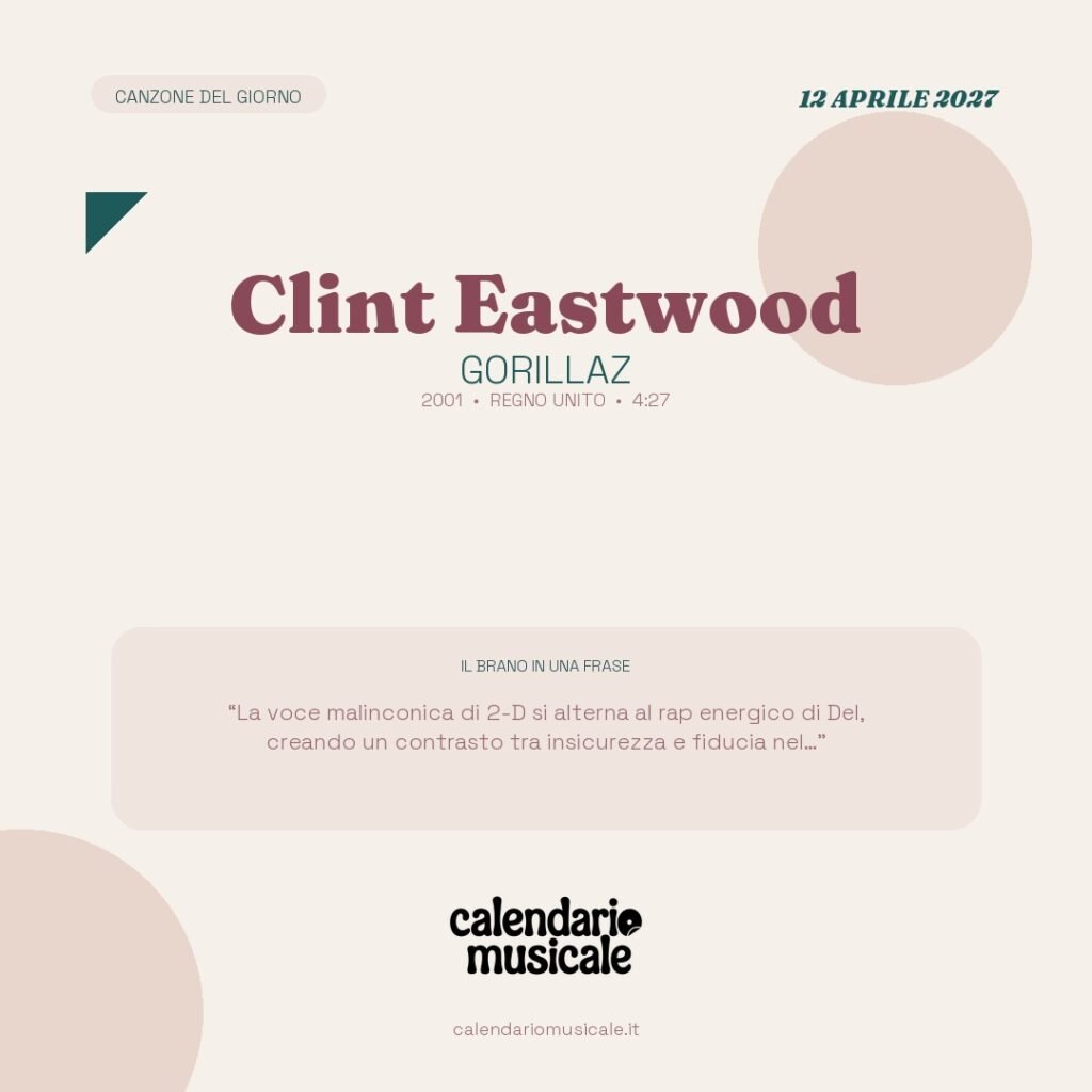 Clint Eastwood di Gorillaz – Calendario Musicale 2027