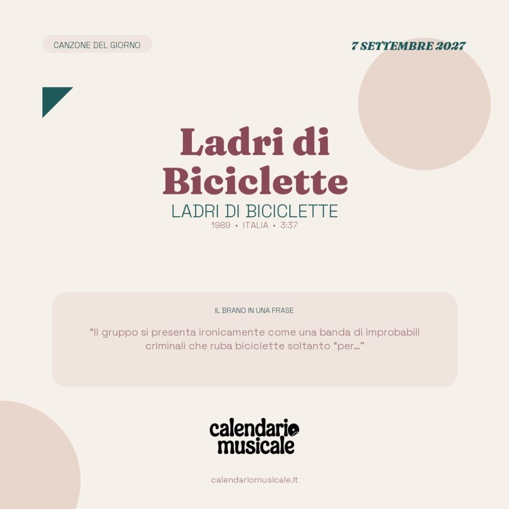 Ladri di Biciclette di Ladri di Biciclette – Calendario Musicale 2027