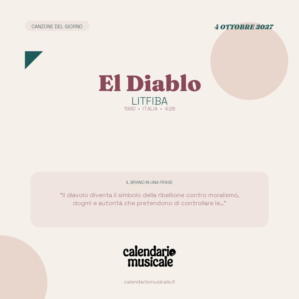El Diablo di Litfiba – Calendario Musicale 2027