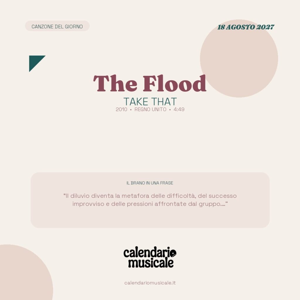 The Flood di Take That – Calendario Musicale 2027